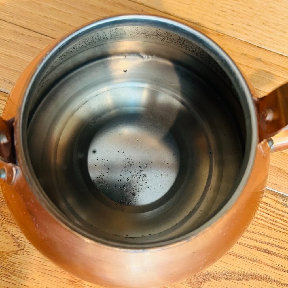 Vintage Copper Teapot w Delft Blue & White Handle & Knob - Picture 11 of 15